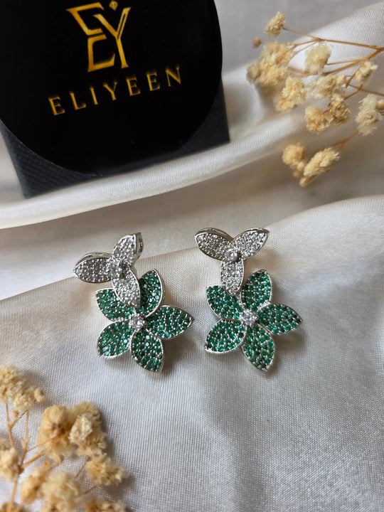 Amara - Shimmering Emerald Green Earrings