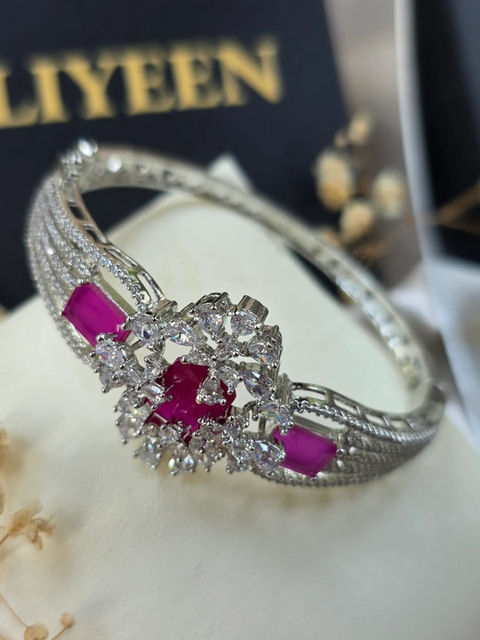 Riya - Stunning Gemstones Openable Bangle