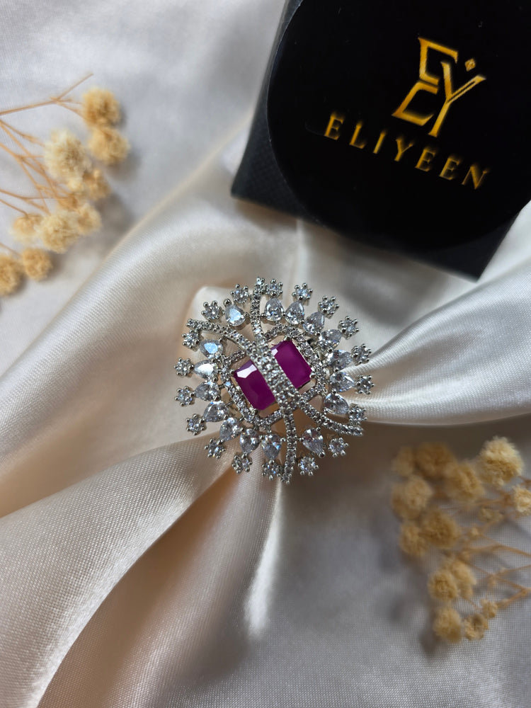 Freya - Stunning Ruby Size Adjustable Ring