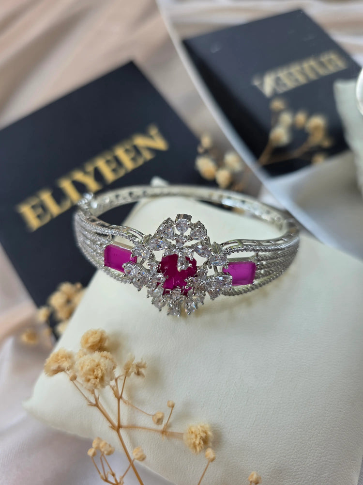 Riya - Stunning Gemstones Openable Bangle
