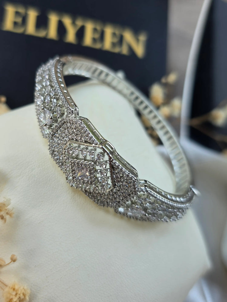 Ava - Classy CZ Openable Bangle