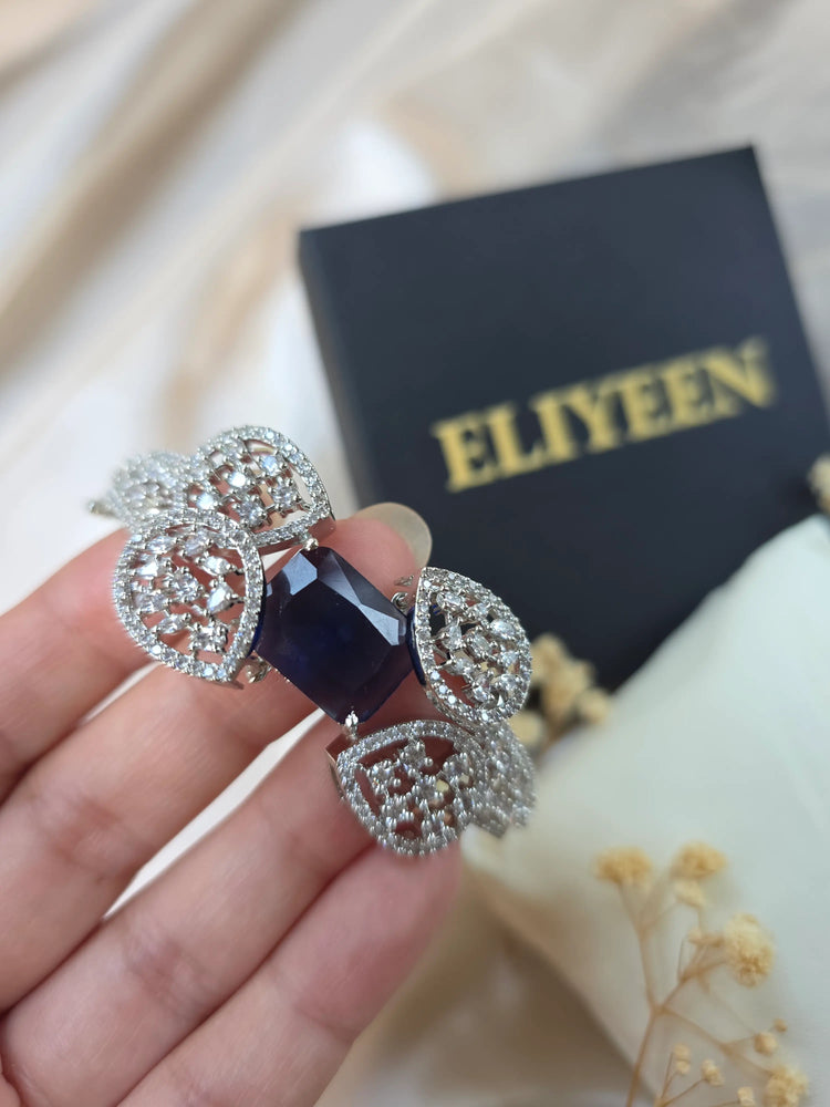 Bina - Blue Sapphire Openable Bangle