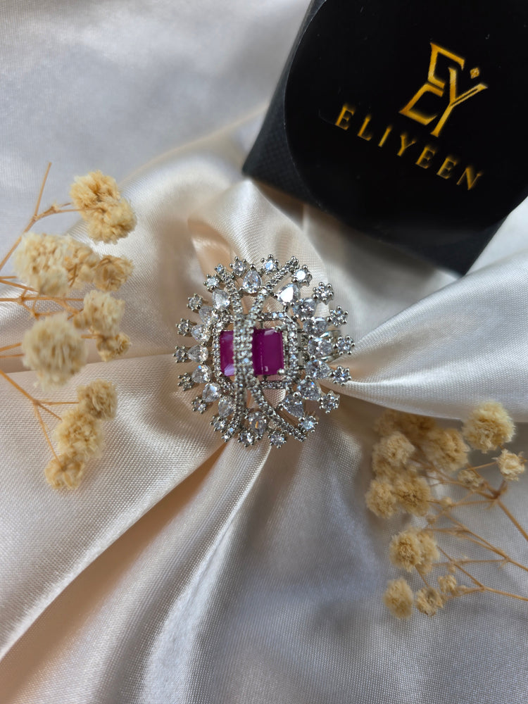 Freya - Stunning Ruby Size Adjustable Ring