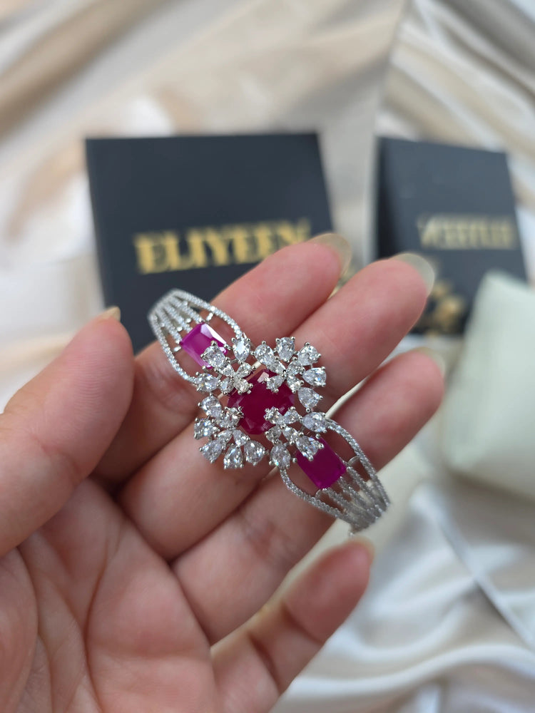 Riya - Stunning Gemstones Openable Bangle