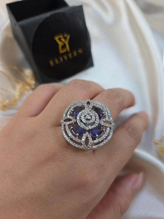 Rosie - Purple Amethyst Size Adjustable Ring