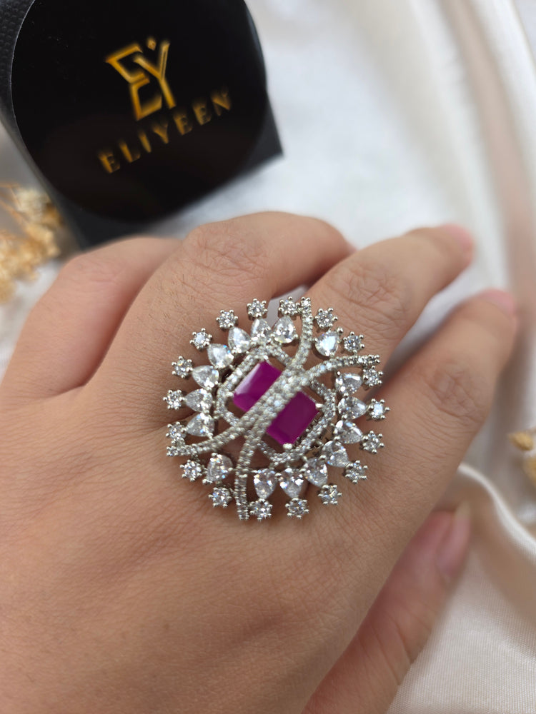 Freya - Stunning Ruby Size Adjustable Ring