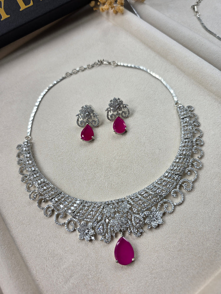 Elegant CZ Necklace Set — Rimi