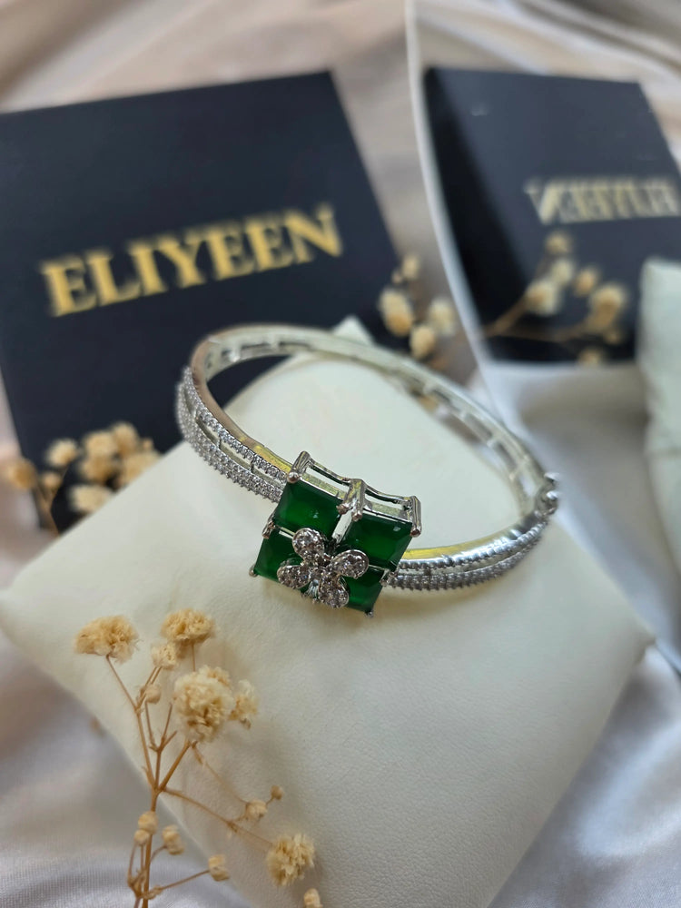 Elia - Emerald Green Openable Bangle