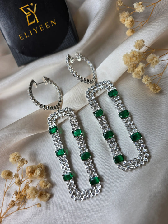 Amina - Classy Emerald Green Earrings