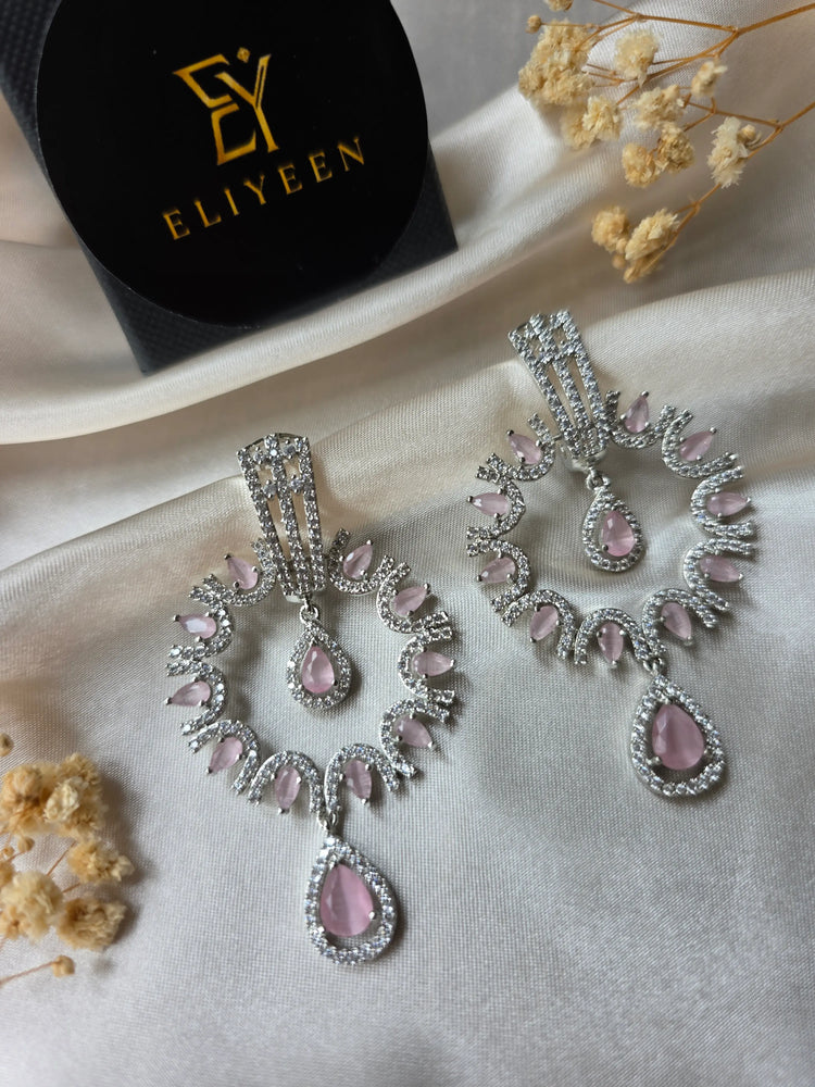 Liyana - Pink Sapphires Statement Earrings