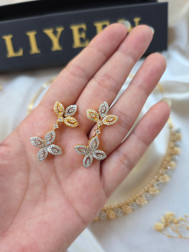 Pia - Gold And Silver Cubic Zirconia Necklace Set