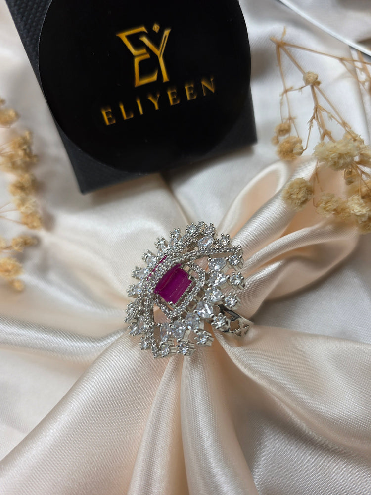 Freya - Stunning Ruby Size Adjustable Ring