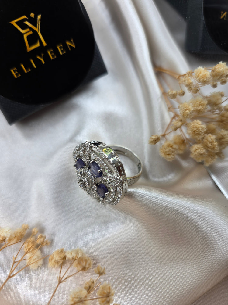 Rosie - Purple Amethyst Size Adjustable Ring