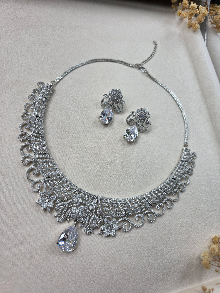 Elegant CZ Necklace Set — Rimi