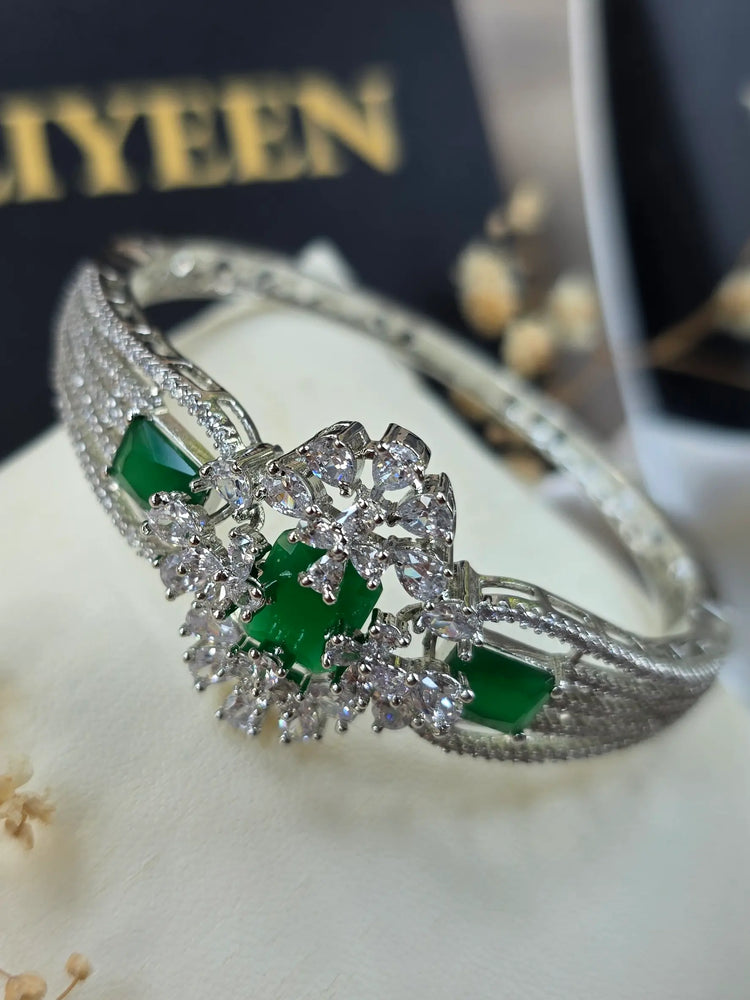 Riya - Stunning Gemstones Openable Bangle