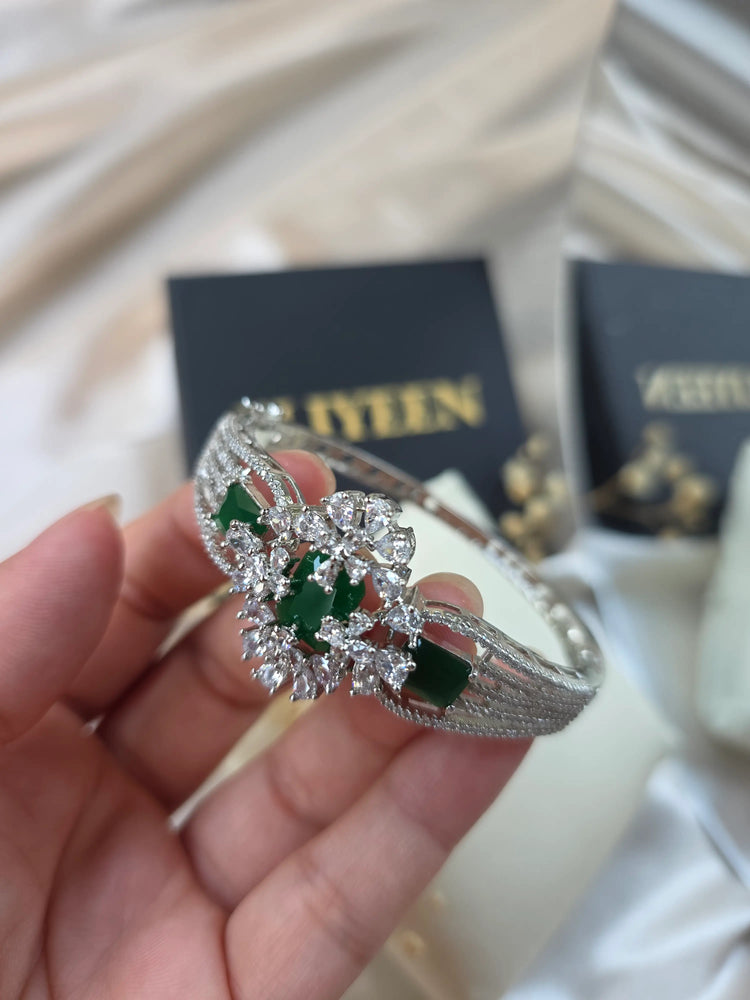 Riya - Stunning Gemstones Openable Bangle
