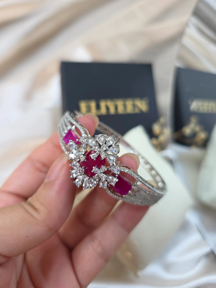 Riya - Stunning Gemstones Openable Bangle
